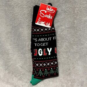 Into socks Adults Crew Socks new Christmas It's About To Get Ugly‎ Sweater Theme